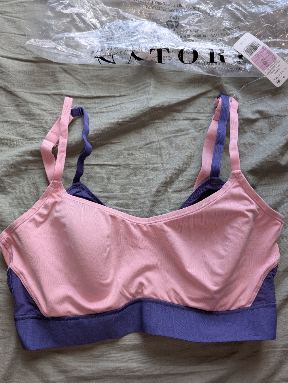 NWT Natori Gravity Contour Underwire Sports Bra 34D Blossom/Dewberry